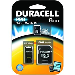 MicroSD Duracell 3 en 1 de 8GB (Kit + USB)