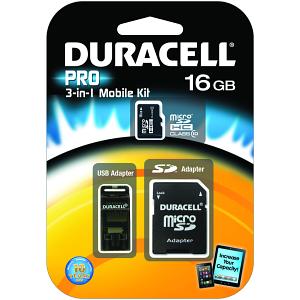 MicroSD Duracell 3 en 1 de 16GB (Kit + USB)