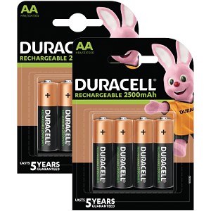 Duracell Pre-Charged AA 2500mAh x 8