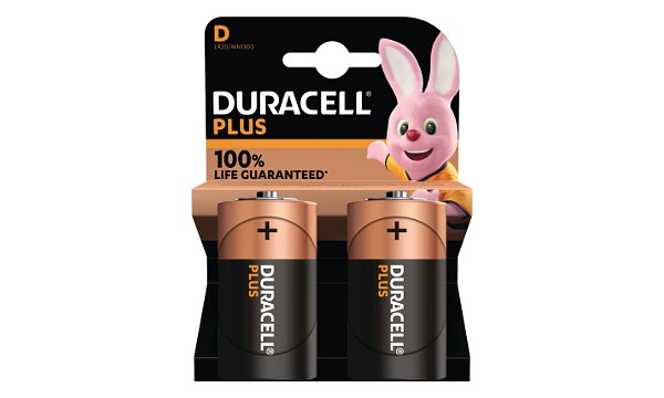 Duracell Plus tipo D (paquete de 2)