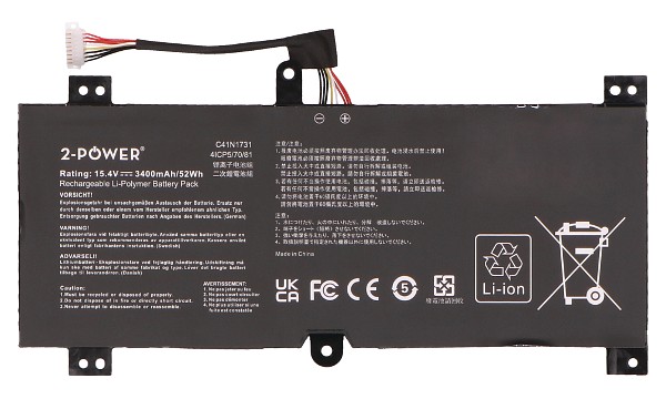 C41N1731 Batería (4 Celdas)