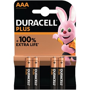 Paquete de 4 Pilas Duracell Plus Power AAA