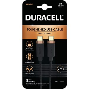 Cable Duracell de 2 m USB-C rápido a USB-C