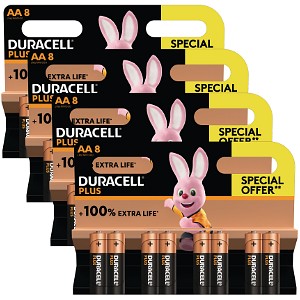 Paquete de oferta especial Duracell Plus 32 x AA