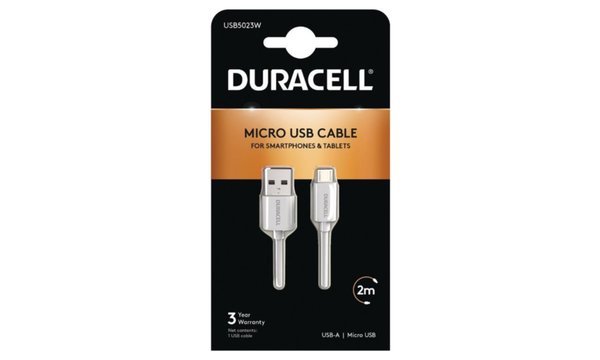 Cable Duracell de 2 metros de USB-A a Micro USB