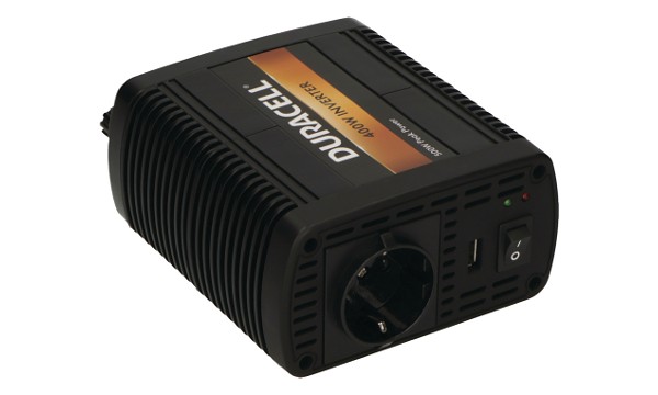 Duracell 400W Single EU Socket Inverter