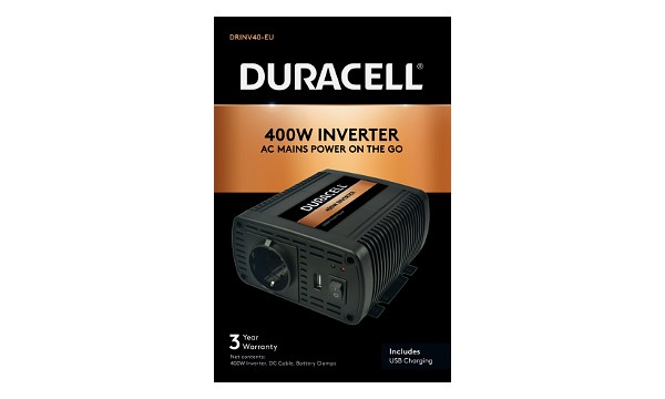 Duracell 400W Single EU Socket Inverter